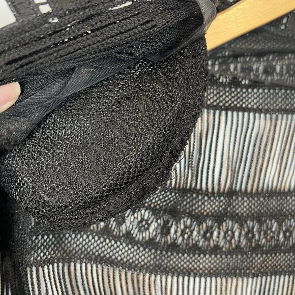 Damianou Black Witchy Duster Size M/L Cardigan Kimono Vintage Whimsigoth - Picture 12 of 14